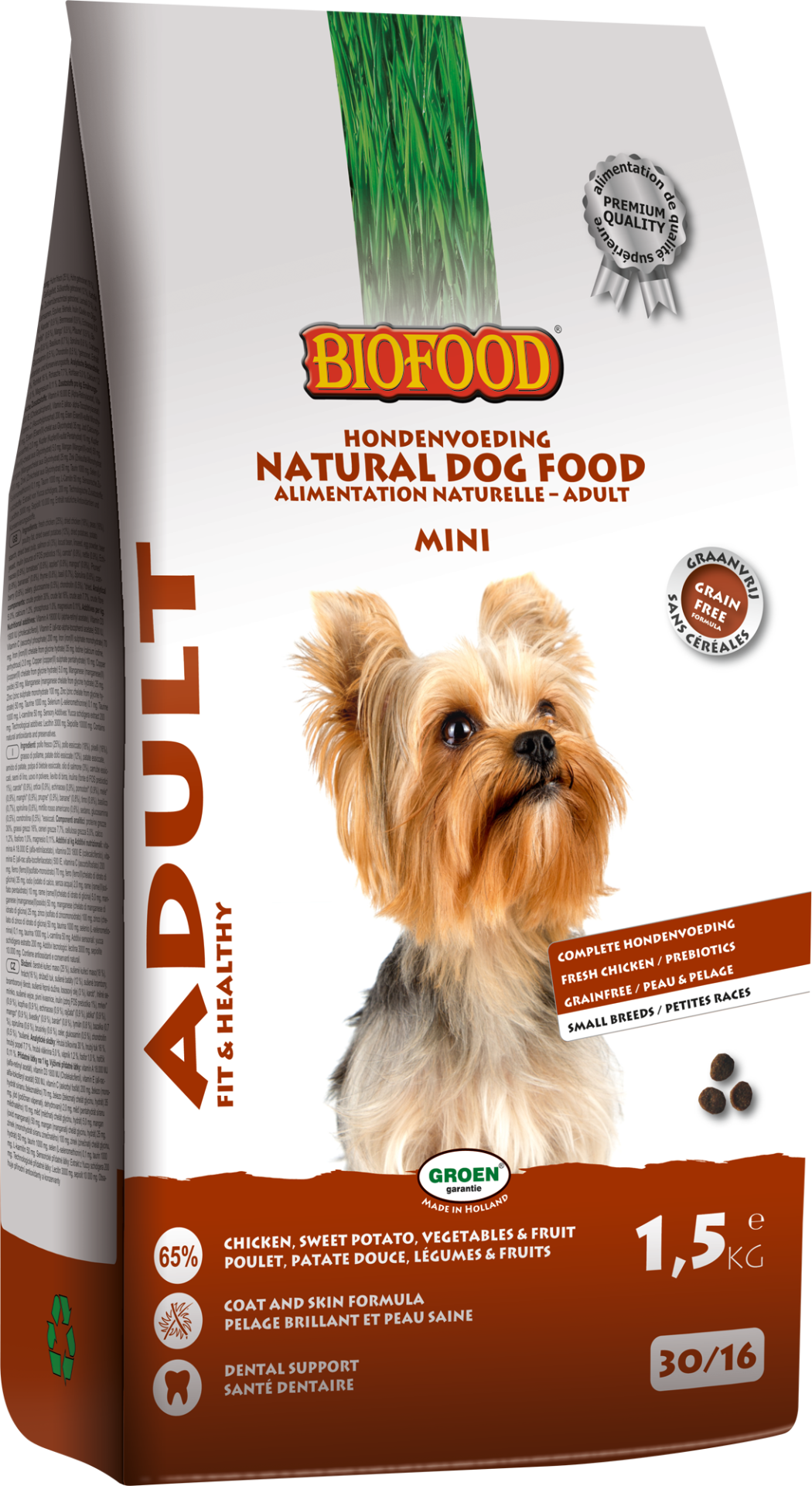 Biofood hondenvoer Adult small breed 1,5 kg