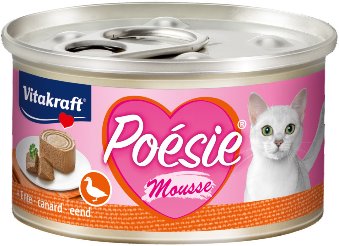 Vitakraft kattenvoer Poésie Mousse eend <br>85 gr
