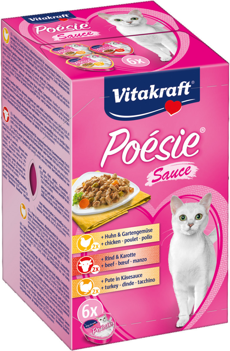 Vitakraft kattenvoer Poésie Sauce multipack 6 x 85 gr