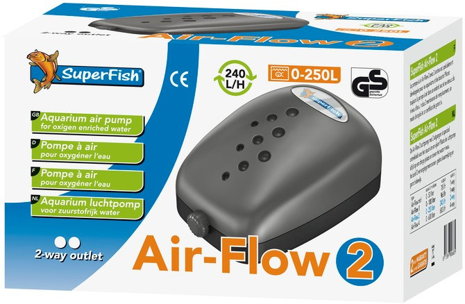 SuperFish luchtpomp Air-Flow 2 way
