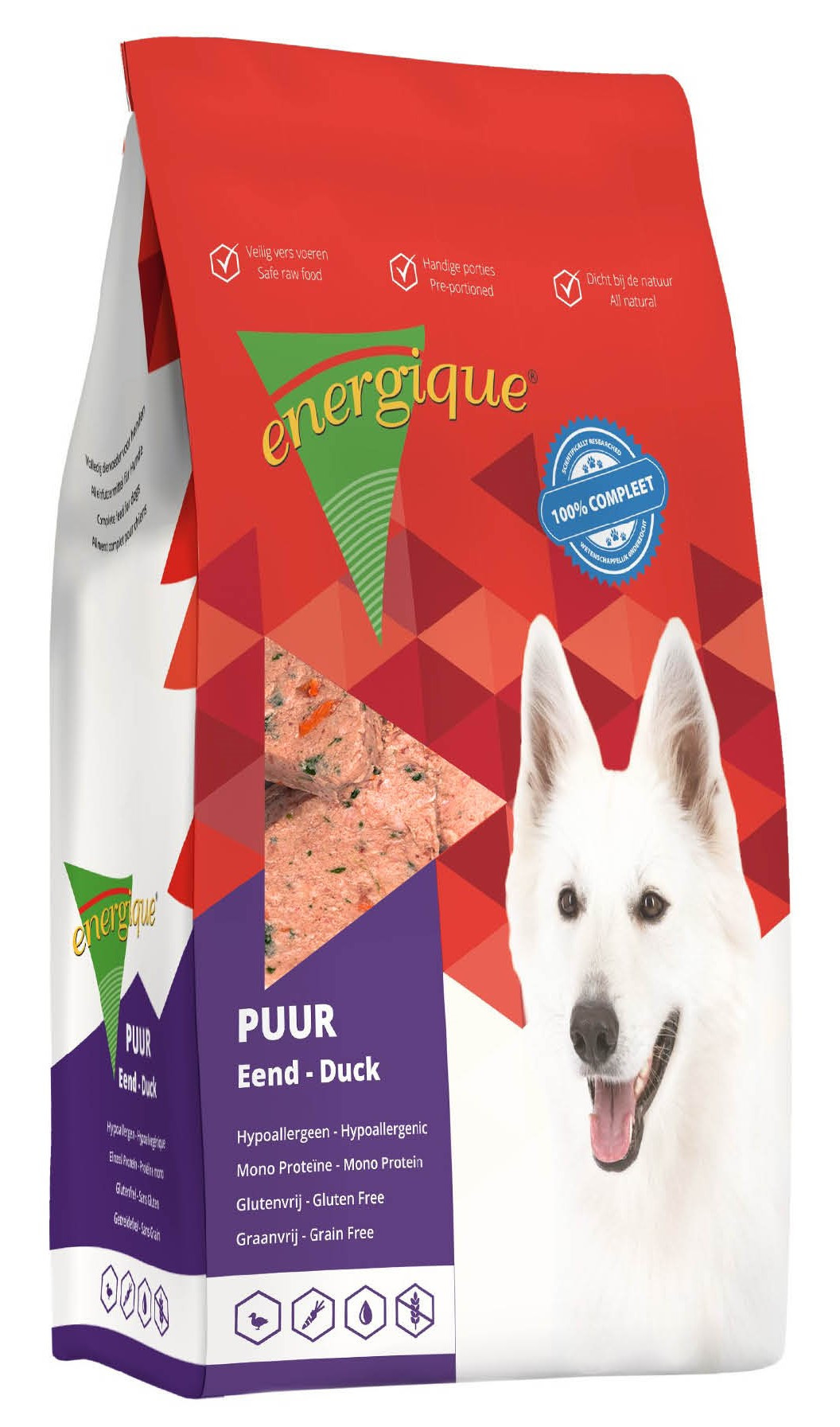 Energique hondenvoer Puur eend graanvrij <br>750 gr