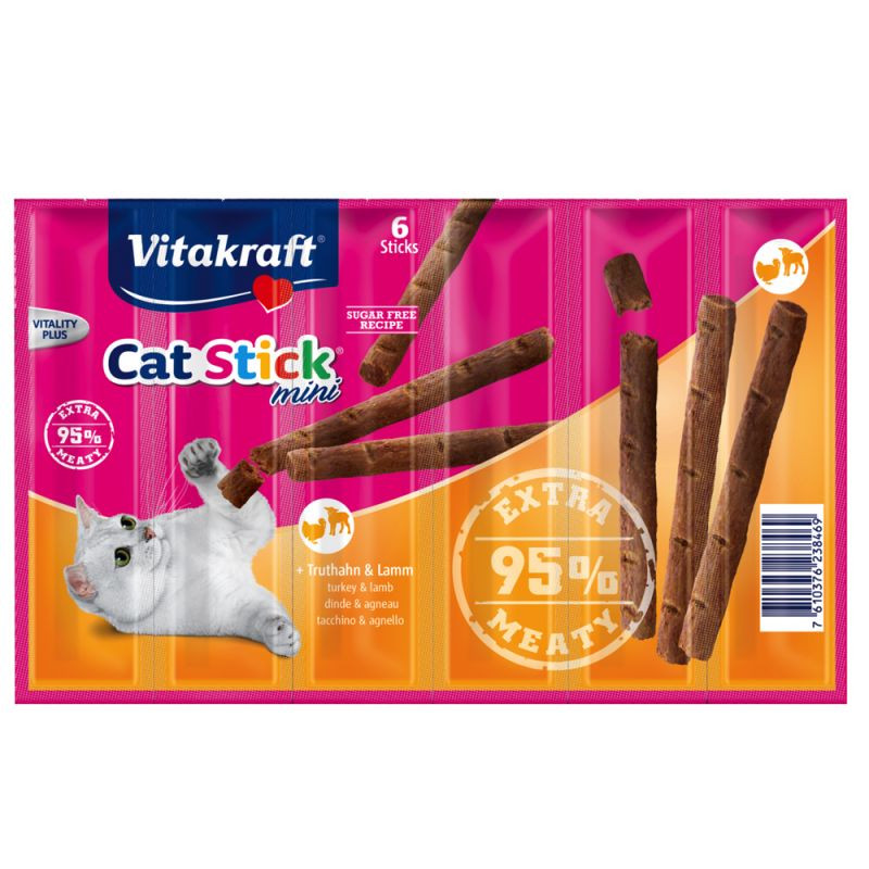 Vitakraft Cat Stick Mini kalkoen en lam 36 gr