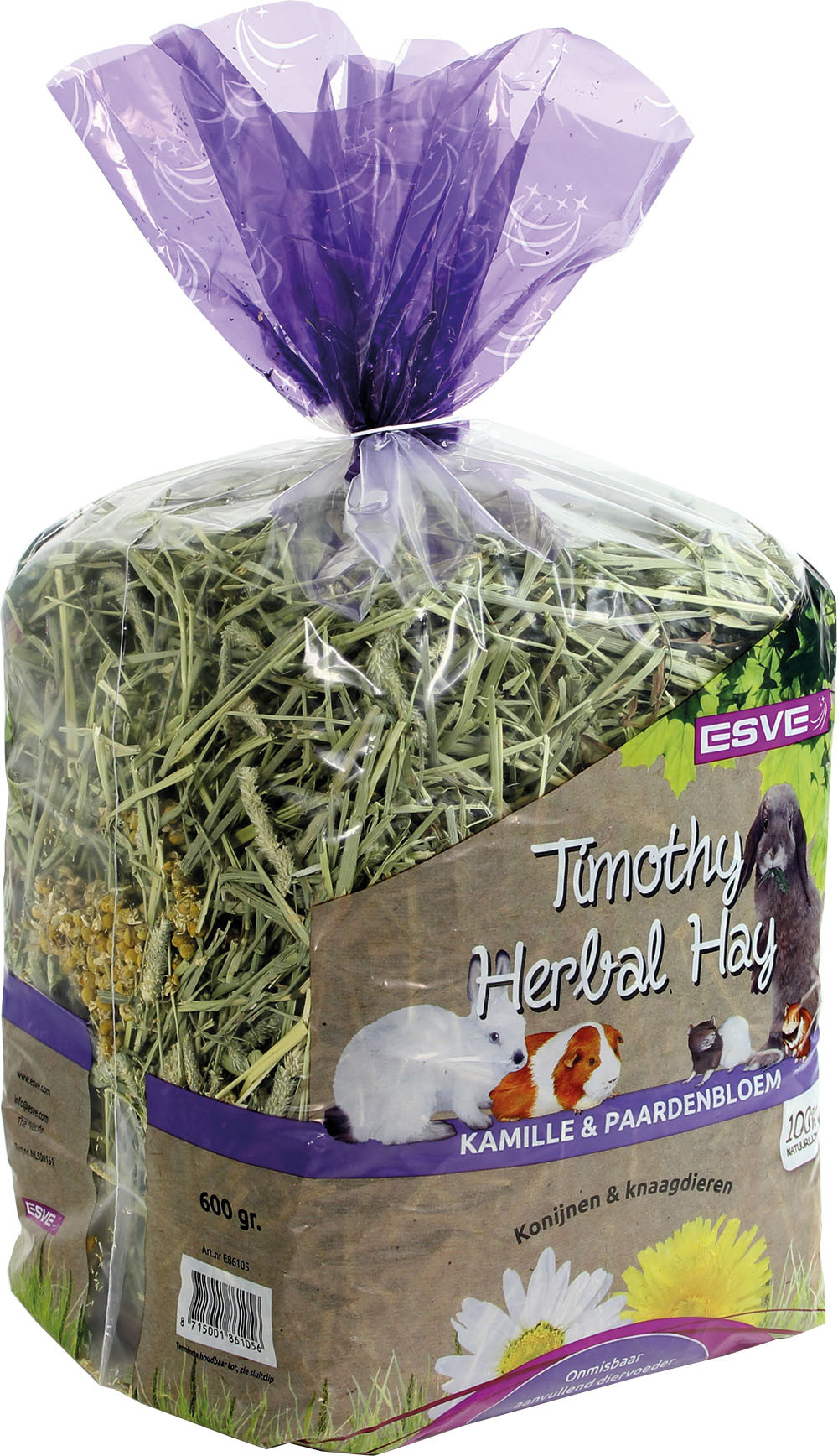 ESVE Timothy Herbal Hay kamille en paardenbloem 600 gr