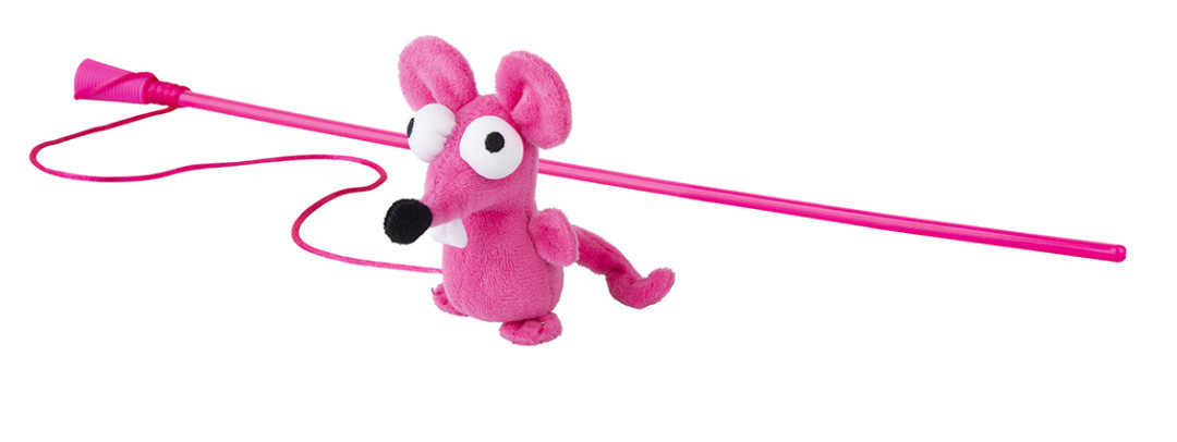 Rogz Catnip Mouse Magic Stick pink