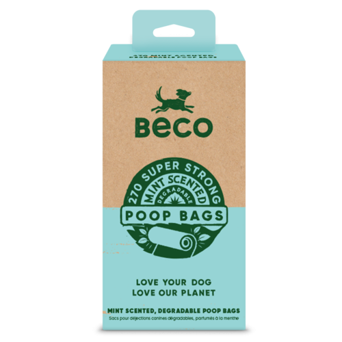 Beco Pets afbreekbare poepzakjes mint geur value pack <br>18 x 15 st