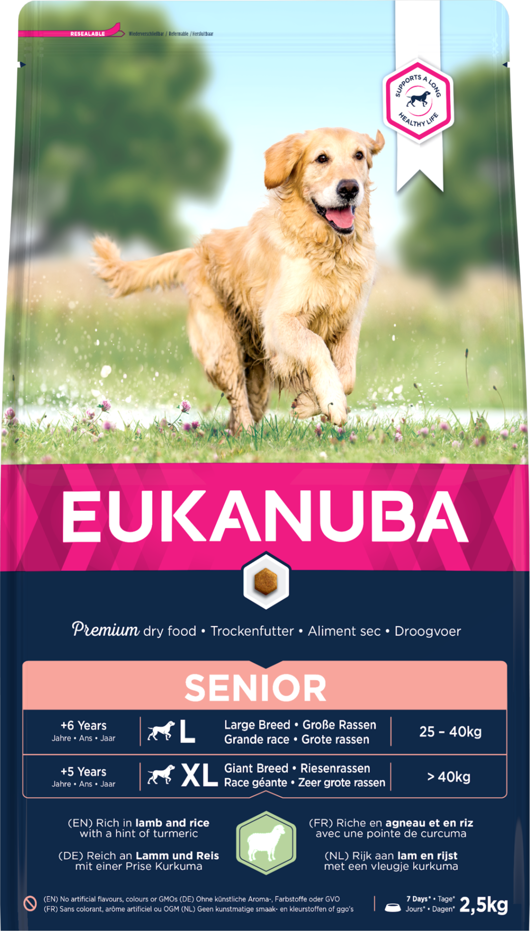 Eukanuba hondenvoer Senior Large lamb & rice 2,5 kg