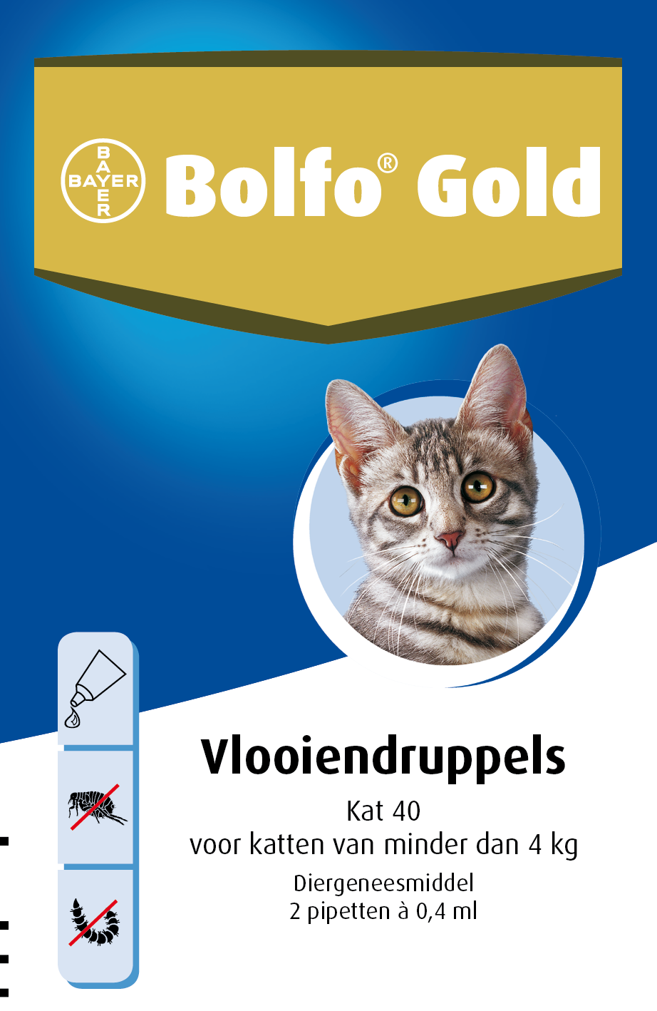 Bolfo Gold kat 40 <br>2 pipetten