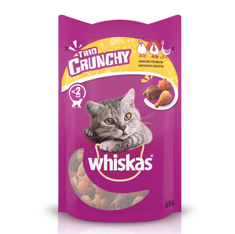 Whiskas Trio Crunchy Gevogelte 55 gr