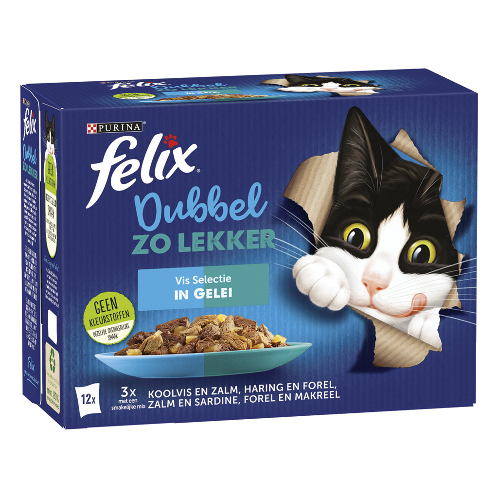 Felix Dubbel Zo Lekker Vis Selectie in gelei <br>12 x 85 gr